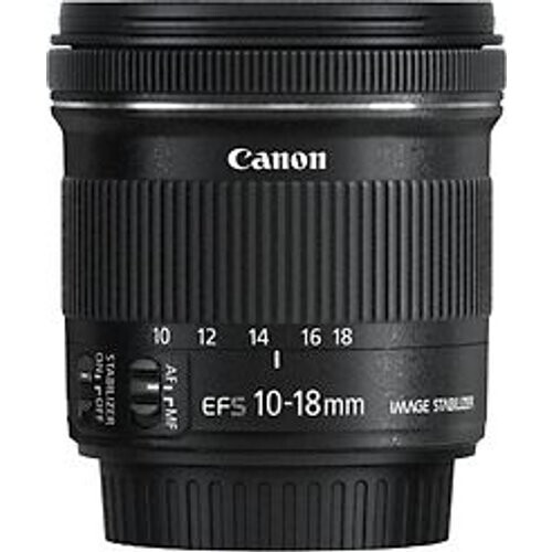 Canon EF-S 10-18 mm F4.5-5.6 IS STM 67 mm filter (geschikt voor Canon EF-S) zwart Tweedehands