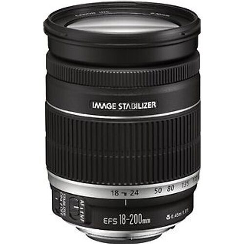 Canon EF-S 18-200 mm F3.5-5.6 IS 72 mm filter (geschikt voor Canon EF-S) zwart Tweedehands