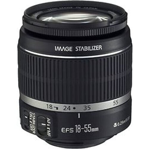 Canon EF-S 18-55 mm F3.5-5.6 IS 58 mm filter (geschikt voor Canon EF-S) zwart Tweedehands