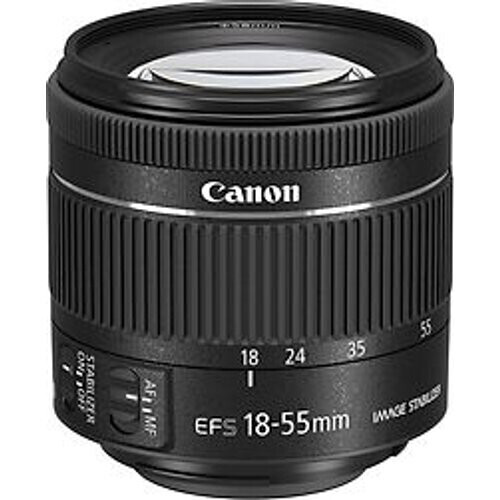 Canon EF-S 18-55 mm F4.0-5.6 IS STM 58 mm filter (geschikt voor Canon EF-S) zwart Tweedehands