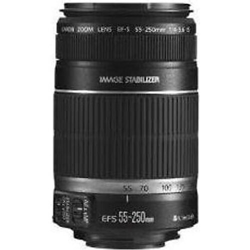 Canon EF-S 55-250 mm F4.0-5.6 IS 58 mm filter (geschikt voor Canon EF-S) zwart Tweedehands