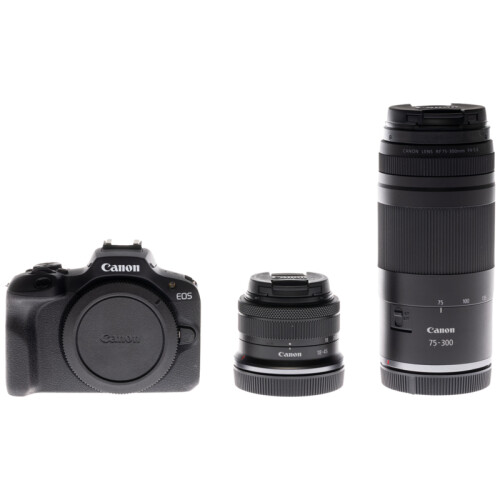 Canon EOS R100 BK + RF-S18-45 + RF75-300mm EOS R SYSTEEM