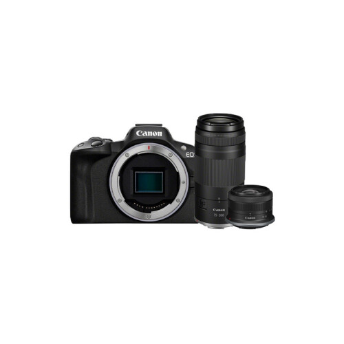 Canon EOS R50 + RF-s 18-45 + RF 75-300mm dubbelkit Systeemcamera Tweedehands