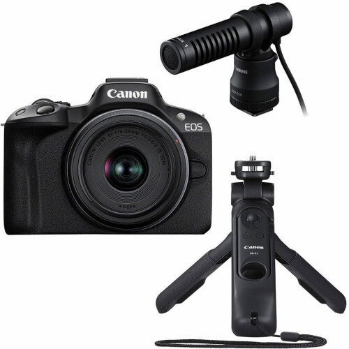 Canon EOS R50 - Systeemcamera - 24,2Mpx CMOS - Kit met RF-S 18-45mm F4.5-6.3 IS STM - Zwart Tweedehands