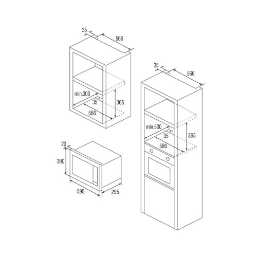 Cata Ubmicl20ss.1 - Inbouwmagnetron - 20 Liter - Met Grillfunctie - Rvs | Nieuw (outlet)