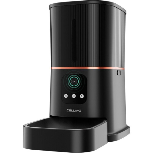Cellavi Automatische Voerbak - Voerautomaat met App en Camera - 6 L - Zwart Tweedehands