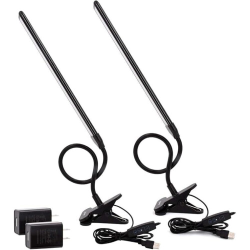 Cesunlight Bureaulamp - LED - Dimbaar - USB - Touchbediening - Zwart Tweedehands