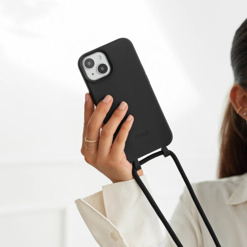 Change Case - iPhone 15 Pro Max - 2in1 Crossbody-cover met afneembaar nekkoord - Zwart