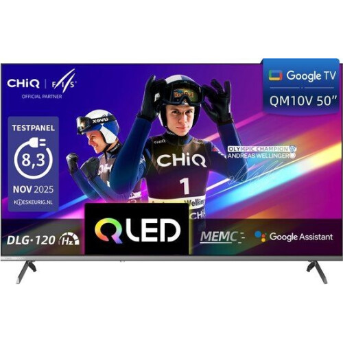 CHiQ U50QM10V - Smart TV 50 Inch - QLED Pro 4K UHD - Dolby Audio - Randloos Metal Design (2025)