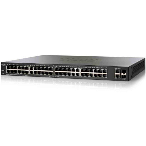 Cisco SG200-50FP - Managed Switch - 50x 1Gbps Ethernet - 48x PoE (802.3af) - 256 VLANs Tweedehands