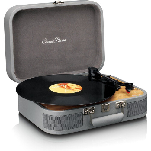 Classic Phono - TT-116GY - Retro Bluetooth Platenspeler met Ingebouwde Speakers - Grijs