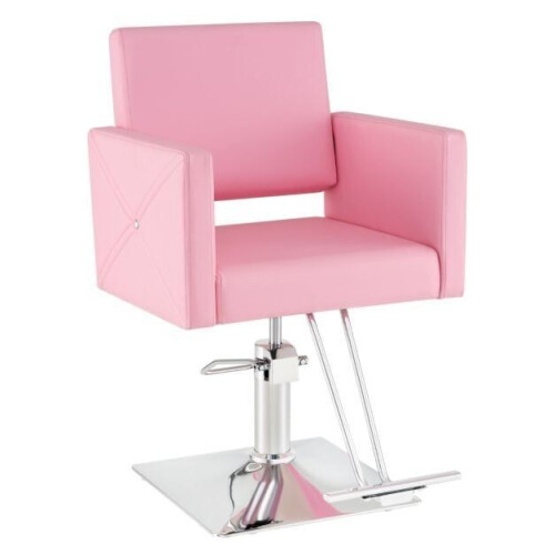Coast Kappersstoel Roze – Hydraulische Salonstoel met Voetsteun – 63,5 x 79 x 94,5-110 c Tweedehands