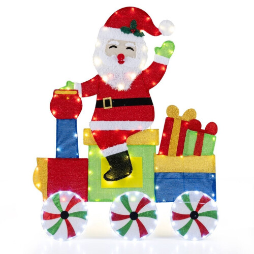 Coast Kerstversiering - LED Kersttrein - 133 LED-lampjes - 96 x 34 x 120 cm - Meerkleurig