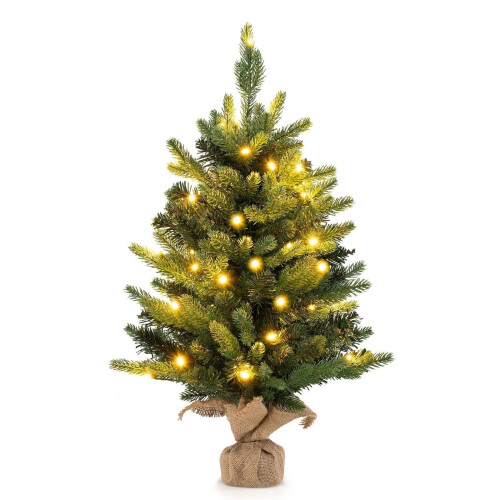 Coast Kunstkerstboom Tafel - 60 cm - 234 Takpunten - 35 Warmwitte LED Lampjes - Groen Tweedehands