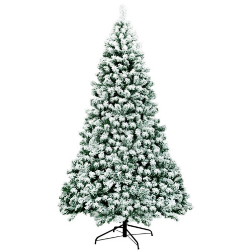 Coast - Verlichte sneeuw bedekte kerstboom 225 cm - 550 LED-lichten - Groen en wit Tweedehands