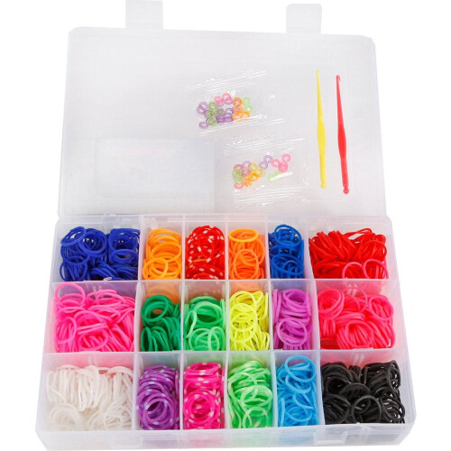 Colorful DIY Bands Loombox - DIY loombandjes - 1440 stuks - Multicolor