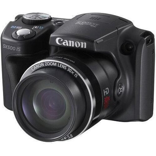 Compactcamera PowerShot SX500 IS - Zwart + Canon Zoom Lens 30X 24-720mm f/3.4-5.8 f/3.4-5.8 Tweedehands