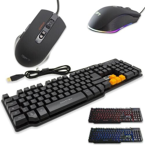 Cortek Toetsenbord QWERTY Italiaans Verlicht GK1 + GP7 Kit Mouse and Keyboard Tweedehands