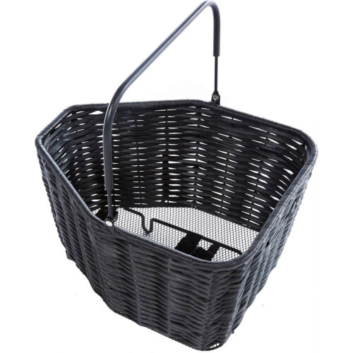 Cortina Mand Family Sevilla AVS - Fietsmand - Imitatie wicker - Zwart