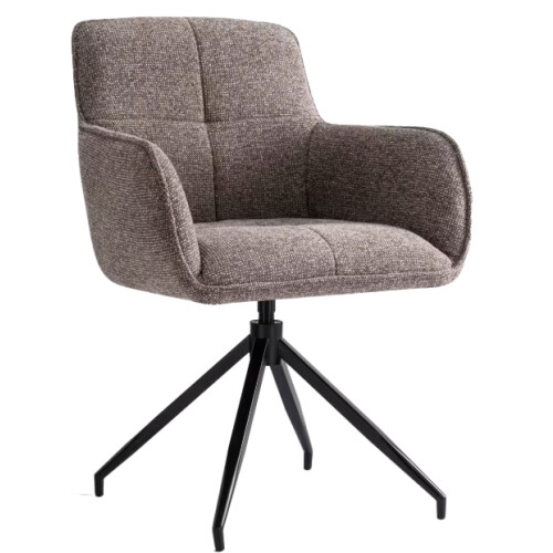 Criks Design Charly - Draaibare eetkamerstoel - 360° draaibaar - Bruin