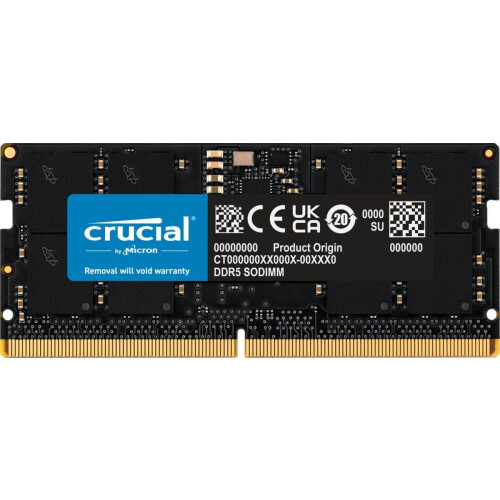 Crucial CT16G48C40S5 - DDR5 SODIMM Geheugenmodule - 16GB 4800MHz CL40 (1x)