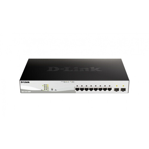 D-Link DGS-1210-10MP/E - Netwerkswitch - Managed - 10 Poorten - 2 SFP Tweedehands