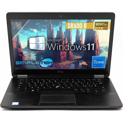 Dell E7470 14" Core i7 3.1 GHz - 480 GB SSD - 16GB QWERTY - Engels Tweedehands