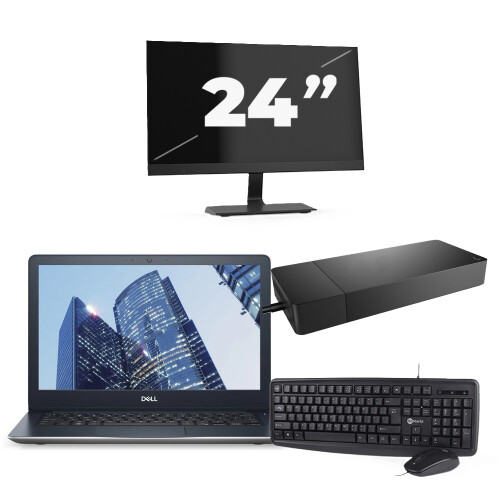 Dell Inspiron 5370 - Intel Core i3-7e Generatie - 13 inch - 8GB RAM - 256GB SSD - Windows 11 Home + 1x 24 inch Monitor Tweedehands