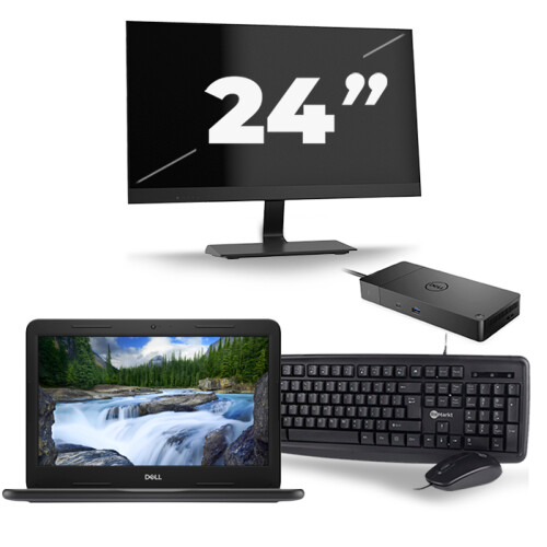 Dell Latitude 3300 - Intel Core i3-7e Generatie - 13 inch - 8GB RAM - 256GB SSD - Windows 11 + 1x 24 inch Monitor Tweedehands
