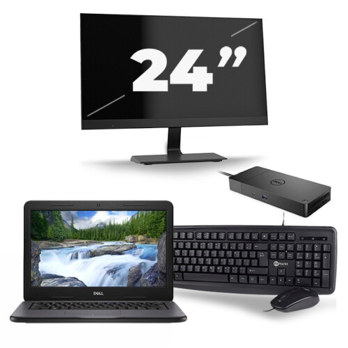Dell Latitude 3310 - Intel Core i3-8e Generatie - 13 inch - 8GB RAM - 256GB SSD - Windows 11 + 1x 24 inch Monitor Tweedehands