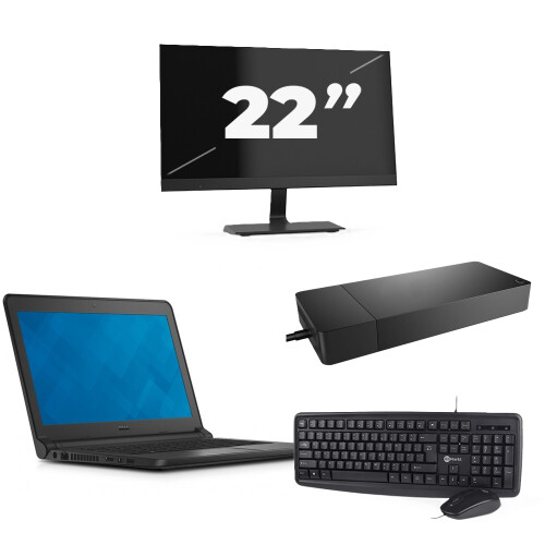 Dell Latitude 3340 - Intel Core i3-12e Generatie - 13 inch - 8GB RAM - 256GB SSD - Windows 11 Home + 1x 22 inch Monitor Tweedehands
