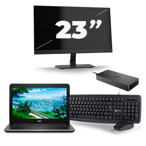 Dell Latitude 3380 - Intel Core i3-6e Generatie - 13 inch - 8GB RAM - 256GB SSD - Windows 11 + 1x 23 inch Monitor Tweedehands