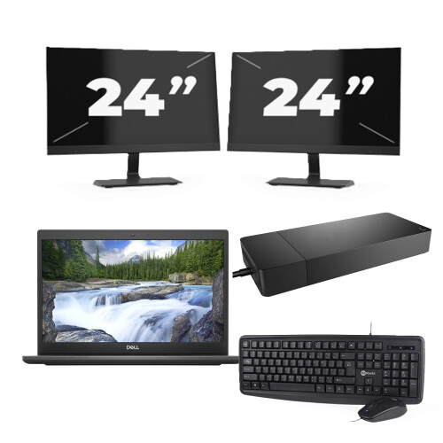 Dell Latitude 3420 - Intel Core i3-11e Generatie - 14 inch - 8GB RAM - 256GB SSD - Windows 11 Home + 2x 24 inch Monitor Tweedehands