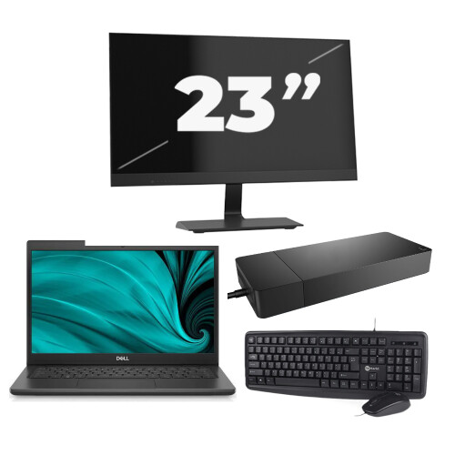 Dell Latitude 3430 - Intel Core i3-12e Generatie - 14 inch - 8GB RAM - 256GB SSD - Windows 11 Home + 1x 23 inch Monitor Tweedehands