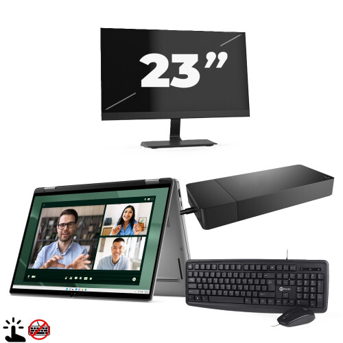 Dell Latitude 5290 2-in-1 (Zonder Toetsenbord) - Intel Core i5-8e Generatie - 12 inch - Touch - 8GB RAM - 256GB SSD - Windows 11 Home + 1x 23 inch Monitor Tweedehands