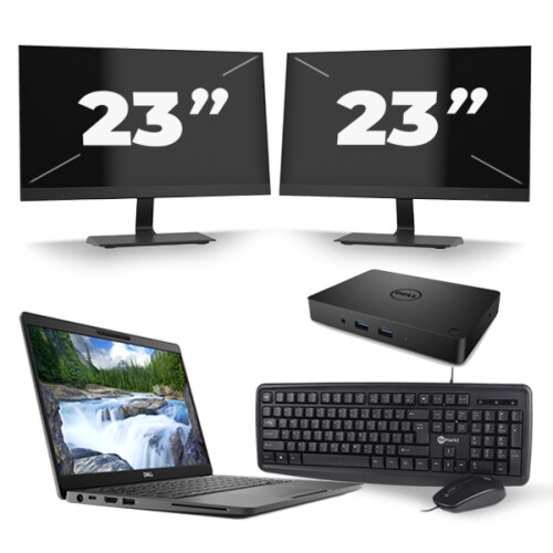 Dell Latitude 5300 - Intel Core i7-8e Generatie - 13 inch - 16GB RAM - 256GB SSD - Windows 11 + 2x 23 inch Monitor Tweedehands
