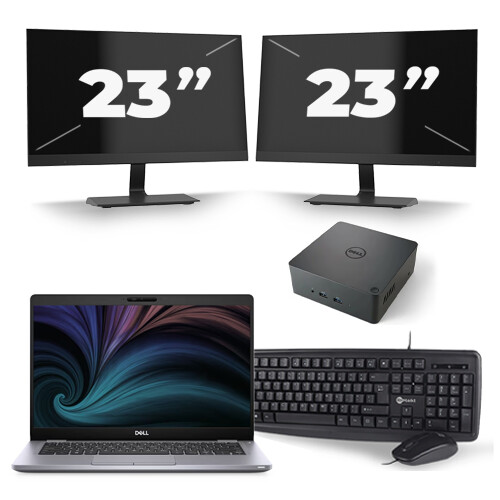 Dell Latitude 5310 - Intel Core i7-10e Generatie - 13 inch - 16GB RAM - 256GB SSD - Windows 11 + 2x 23 inch Monitor Tweedehands