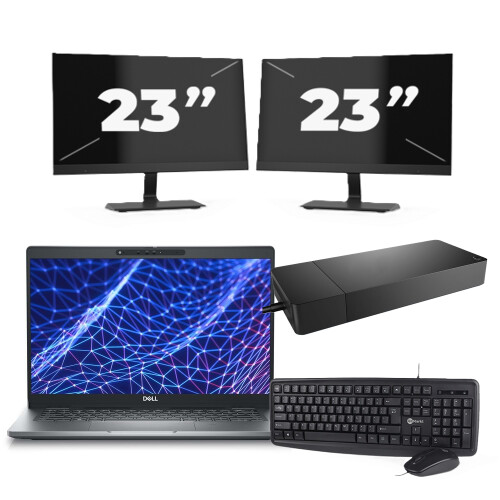 Dell Latitude 5330 - Intel Core i7-12e Generatie - 13 inch - 16GB RAM - 256GB SSD - Windows 11 Home + 2x 23 inch Monitor Tweedehands