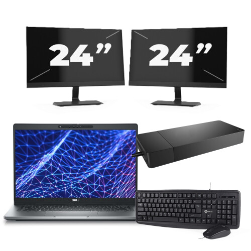 Dell Latitude 5330 - Intel Core i7-12e Generatie - 13 inch - 16GB RAM - 256GB SSD - Windows 11 Home + 2x 24 inch Monitor Tweedehands