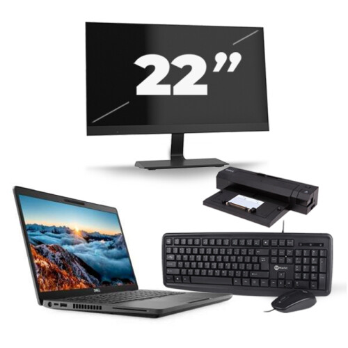 Dell Latitude 5400 - Intel Core i5-8e Generatie - 14 inch - 16GB RAM - 256GB SSD - Windows 11 + 1x 22 inch Monitor Tweedehands