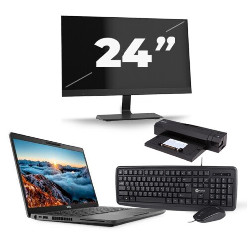 Dell Latitude 5400 - Intel Core i5-8e Generatie - 14 inch - 16GB RAM - 256GB SSD - Windows 11 + 1x 24 inch Monitor Tweedehands
