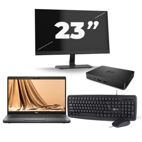 Dell Latitude 5401 - Intel Core i5-9e Generatie - 14 inch - 8GB RAM - 256GB SSD - Windows 11 + 1x 23 inch Monitor Tweedehands