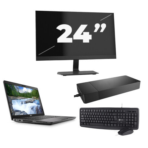 Dell Latitude 5401 - Intel Core i7-9e Generatie - 14 inch - 8GB RAM - 256GB SSD - Windows 11 + 1x 24 inch Monitor Tweedehands