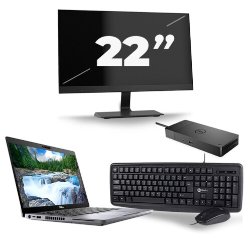 Dell Latitude 5410 - Intel Core i5-10e Generatie - 14 inch - 8GB RAM - 256GB SSD - Windows 11 + 1x 22 inch Monitor Tweedehands