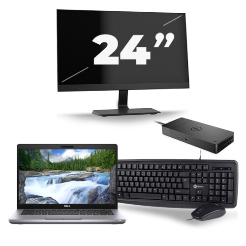 Dell Latitude 5411 - Intel Core i5-10e Generatie - 14 inch - 8GB RAM - 256GB SSD - Windows 11 + 1x 24 inch Monitor Tweedehands