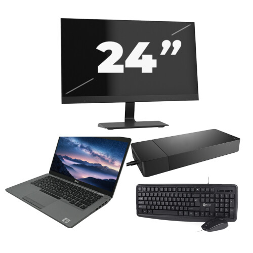 Dell Latitude 5411 - Intel Core i7-10e Generatie - 14 inch - 8GB RAM - 256GB SSD - Windows 11 + 1x 24 inch Monitor Tweedehands