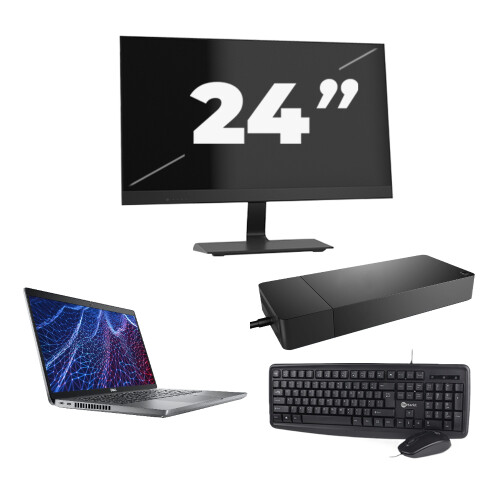 Dell Latitude 5430 - Intel Core i3-12e Generatie - 14 inch - 8GB RAM - 256GB SSD - Windows 11 Home + 1x 24 inch Monitor Tweedehands