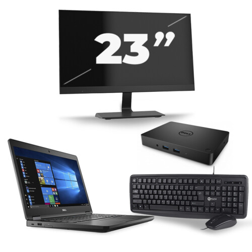 Dell Latitude 5480 - Intel Core i5-7e Generatie - 14 inch - 8GB RAM - 256GB SSD - Windows 11 + 1x 23 inch Monitor Tweedehands
