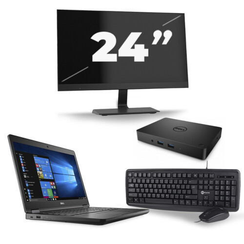 Dell Latitude 5480 - Intel Core i5-7e Generatie - 14 inch - 8GB RAM - 256GB SSD - Windows 11 + 1x 24 inch Monitor Tweedehands