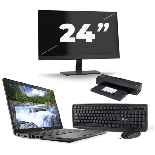 Dell Latitude 5500 - Intel Core i5-8e Generatie - 15 inch - 8GB RAM - 256GB SSD - Windows 11 + 1x 24 inch Monitor Tweedehands